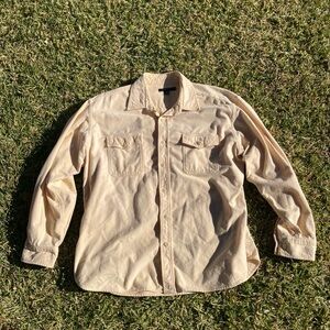 J. Crew Men's Beige Casual Button-Down Shirt